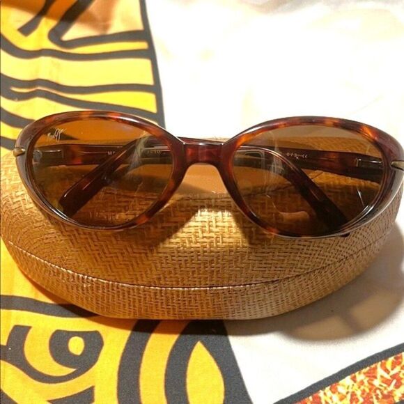 Vintage Maui Jim Cabana MJ 147-10 tortoise brown oval sunglasses main image 3